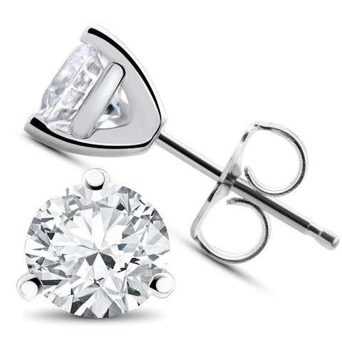 1 1/2 ct TDW Lab Grown Diamond Martni Studs 14k Gold