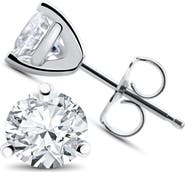 Bliss Diamond 1 1/2 ct TDW Lab Grown Diamond Martni Studs 14k Gold