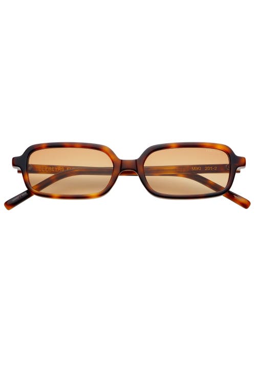 Freyrs Eyewear Miki Rectangular Sunglasses In Brown