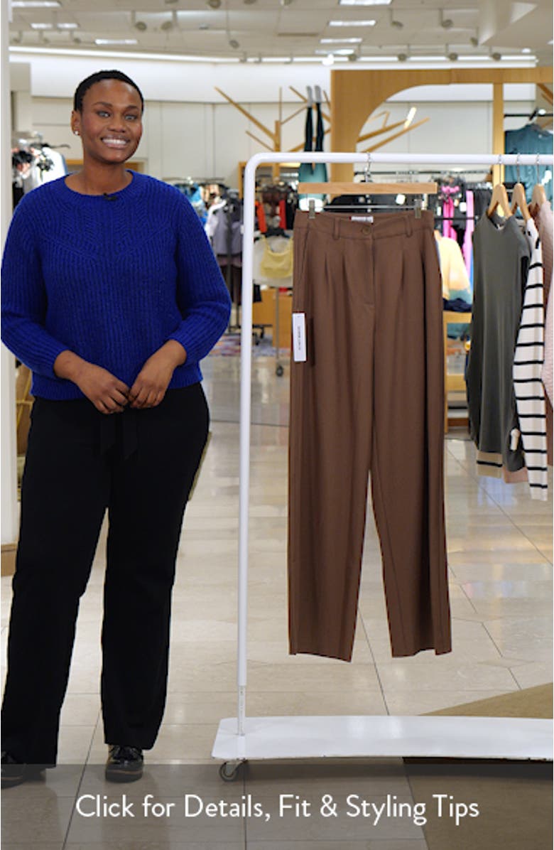 Archer Pleated High Waist Straight Leg Pants, sales video thumbnail