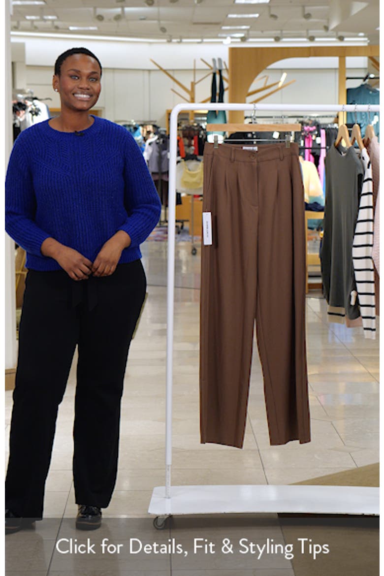 Archer Pleated High Waist Straight Leg Pants video
