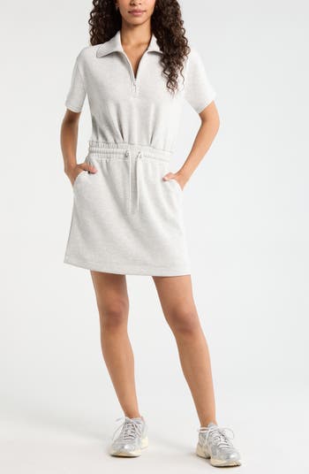Zella Soft Luxe Knit Quarter Zip Dress | Nordstrom Zella Soft Luxe Knit Quarter Zip Dress | Nordstrom