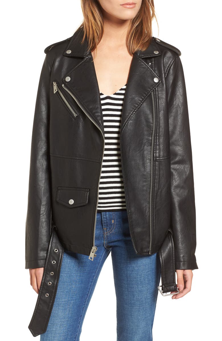 Levi's<sup>®</sup> Faux Leather Moto Jacket, Main, color,