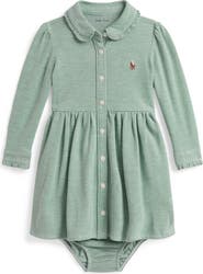 Ralph Lauren Kids' Cotton Mesh Polo Dress & Bloomers Set