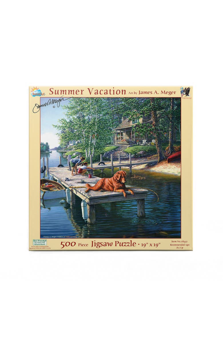 Sunsout Summer Vacation 500 piece Jigsaw Puzzle for Adults, Alternate, color, Multicolor