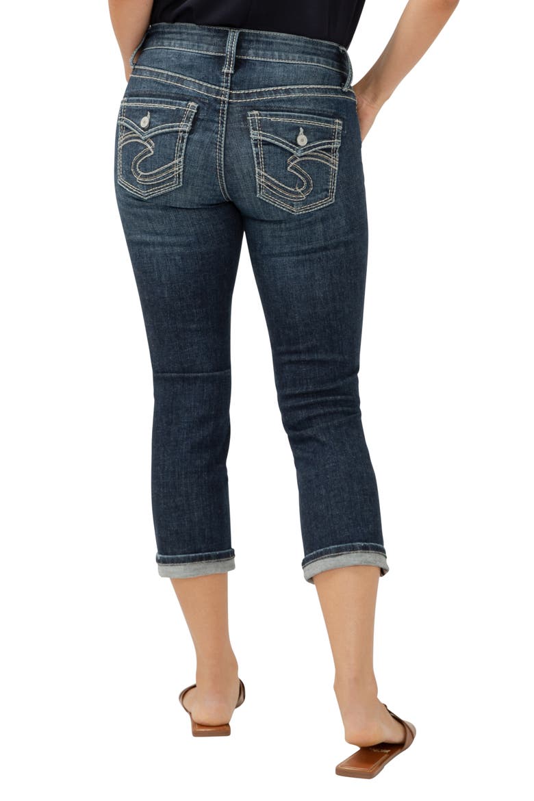 Suki Curvy Mid Rise Capri Jeans, Alternate, color, INDIGO