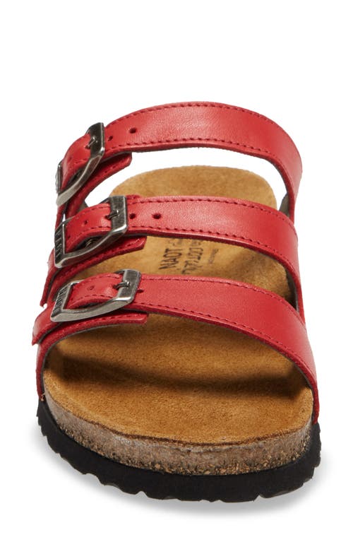 Naot Austin Water Repellent Slide Sandal In Kiss Red Leather