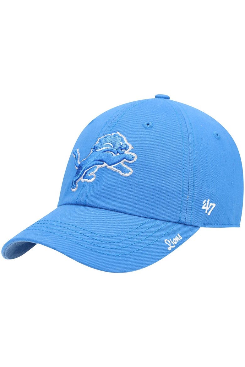 Women's '47 Blue Detroit Lions Miata Clean Up Secondary Adjustable Hat, Main, color, Blue