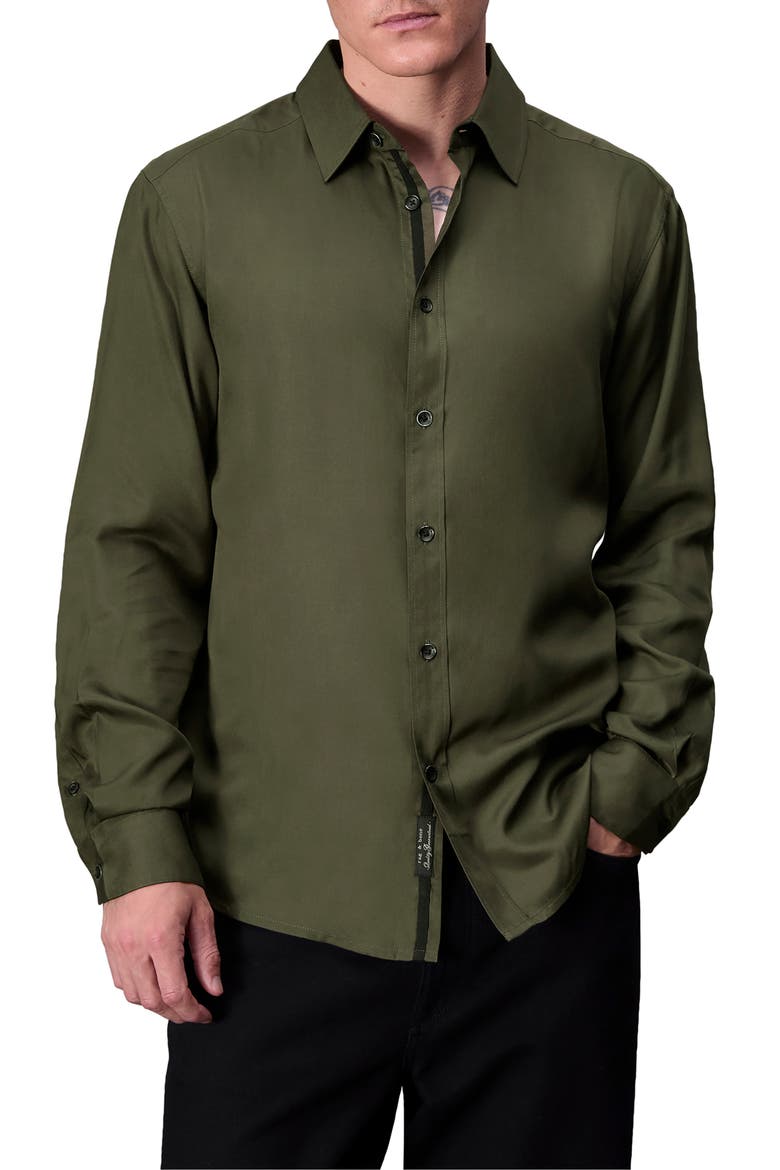 Cooper Relaxed Fit Button-Up Shirt, Main, color, FORGREEN