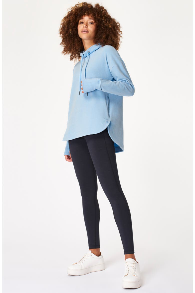 Escape Fleece Hoodie, Alternate, color, AIR BLUE