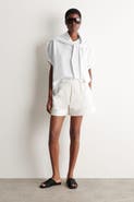 COS Elasticated Grosgrain-detail Cotton Shorts