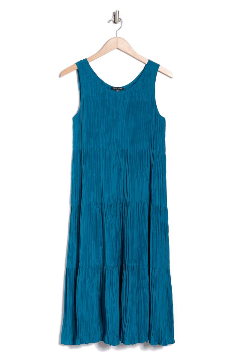 Eileen Fisher Sleeveless Tiered Silk Maxi Dress, Alternate, color, 