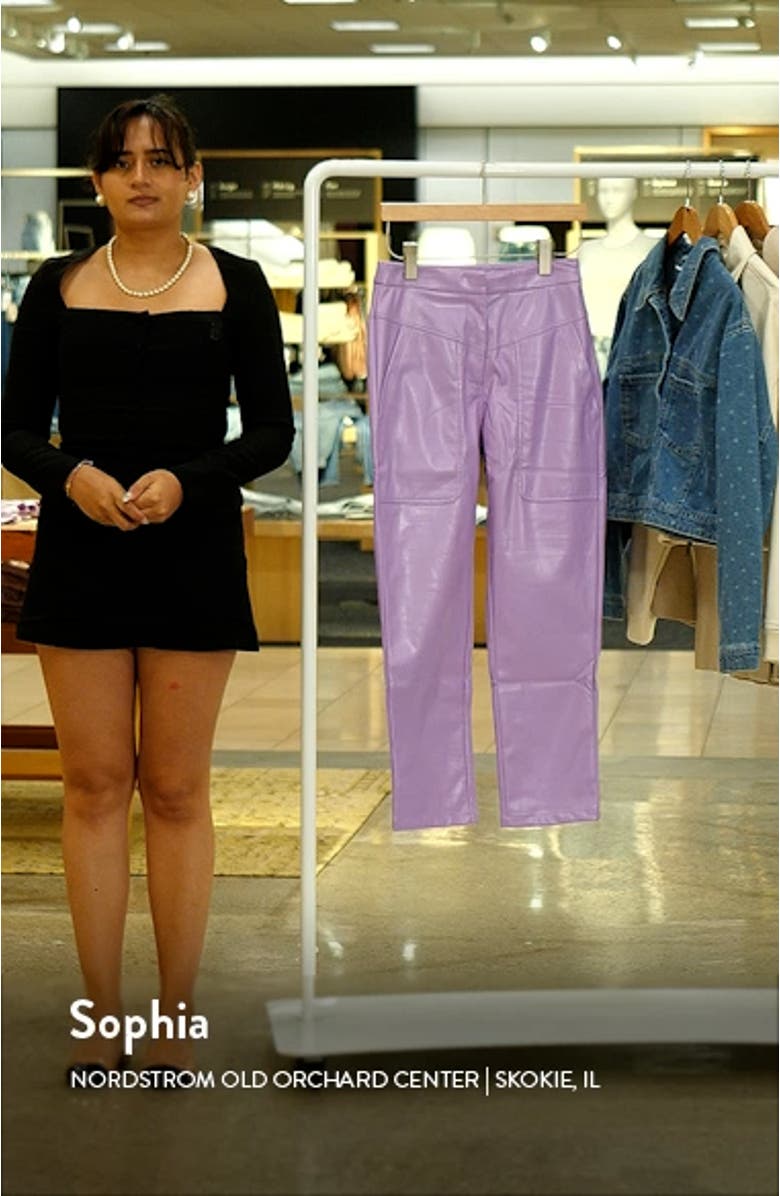 Tapered Faux Leather Trousers, sales video thumbnail