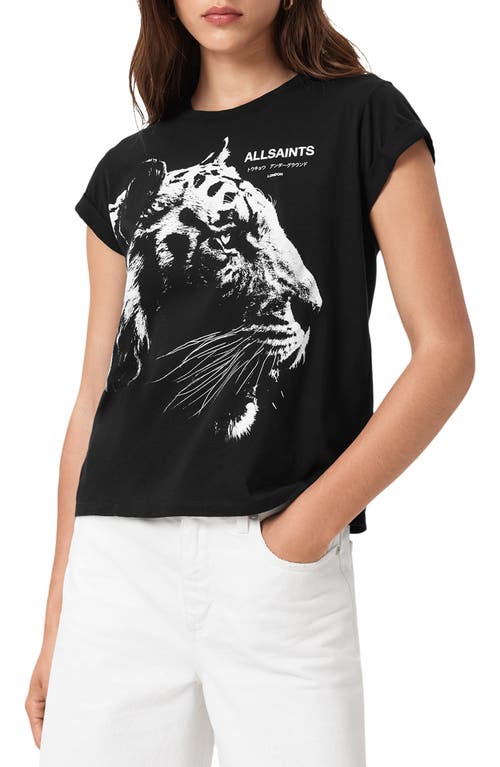 Allsaints Anna Crew Neck Short Sleeve T-shirt In Black