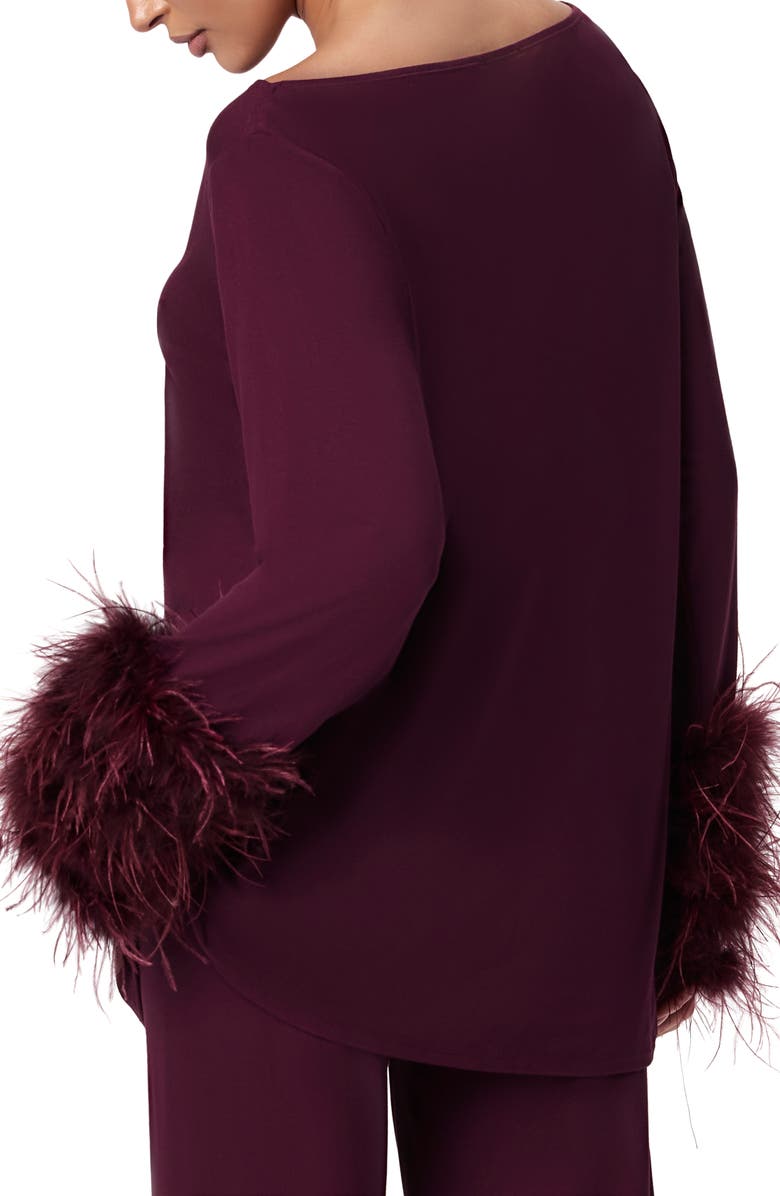 Naked Wardrobe Butter Boat Neck Tunic, Alternate, color, Dark Plum