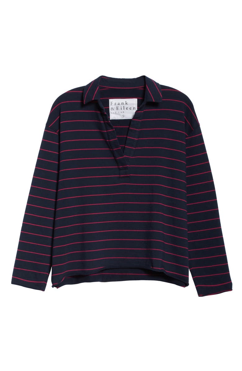 Frank & Eileen Stripe V-Neck Top, Alternate, color, 