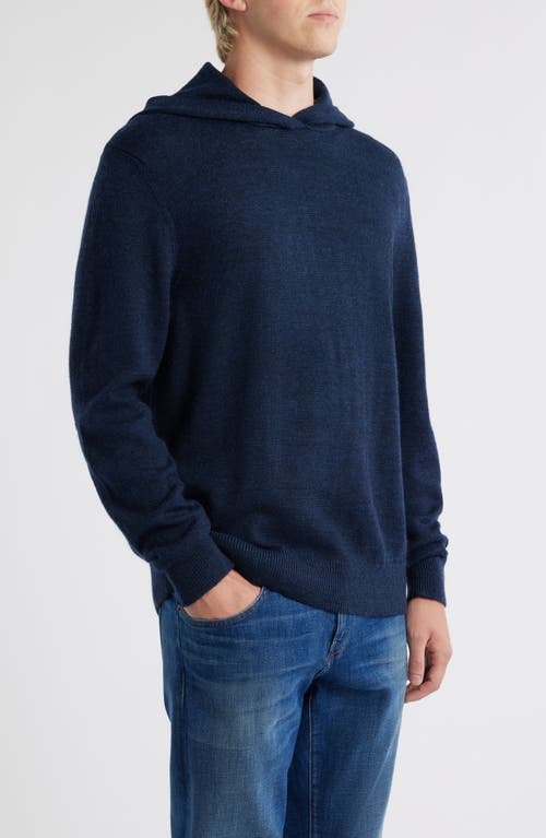 Alex Crane Campo Hooded Merino Wool Sweater In Blue