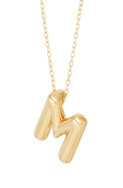 Frankie & Zoe Initial 'm' Pendant Necklace In Gold