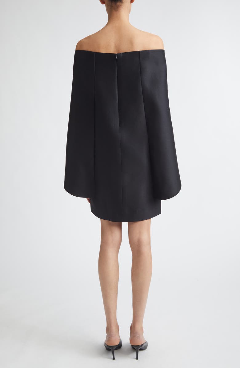 GIA STUDIOS Dove Wool & Silk Off the Shoulder Dress, Alternate, color, Black