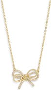 NORDSTROM RACK Cubic Zirconia Bow Pendant Necklace