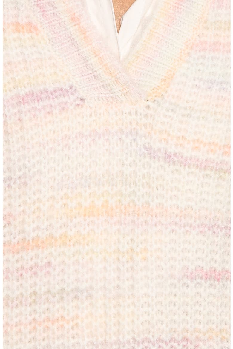 Alyx Spacedye Polo Sweater, Alternate, color, PINK MULTI