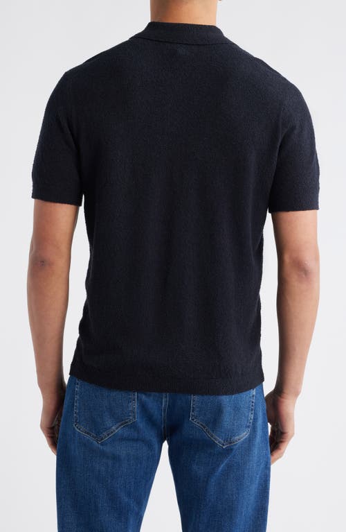 Nordstrom Short Sleeve Bouclé Polo Sweater In Blue