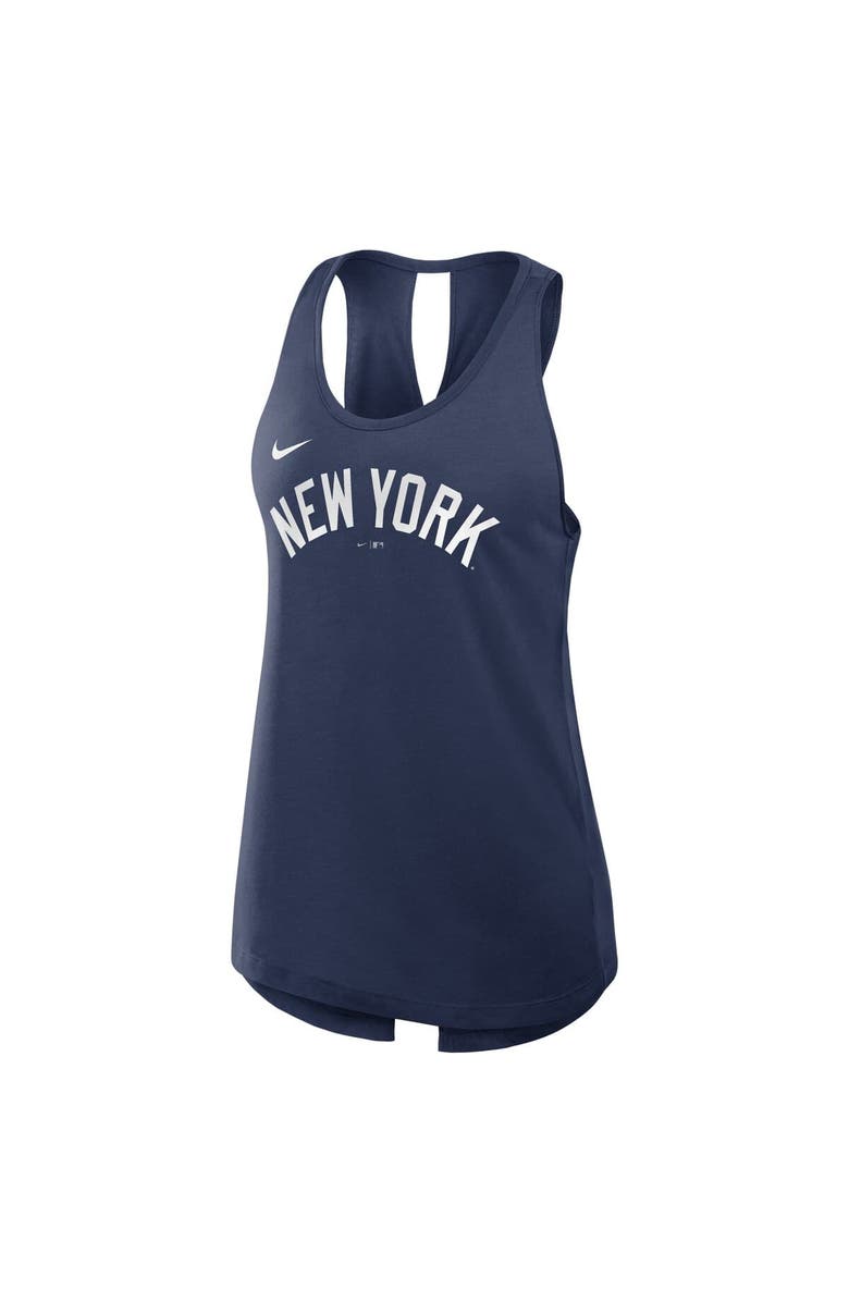 Nike Women's Nike Navy New York Yankees Crisscross Performance Tank Top, Alternate, color, Navy