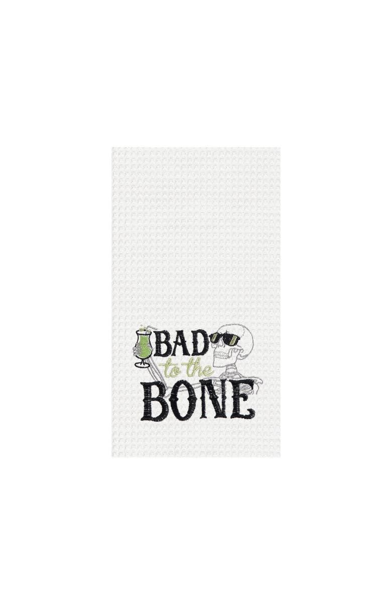C&F Home Bad To The Bone Skeleton Towel, Main, color, Black
