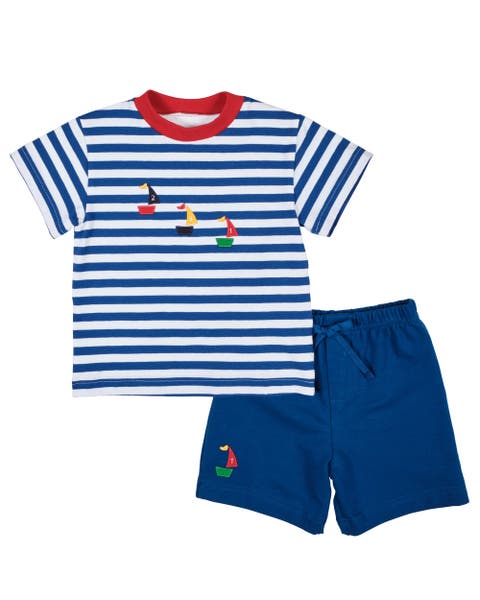 Knit Short Set With Sailboats (Toddler, Little Kid)