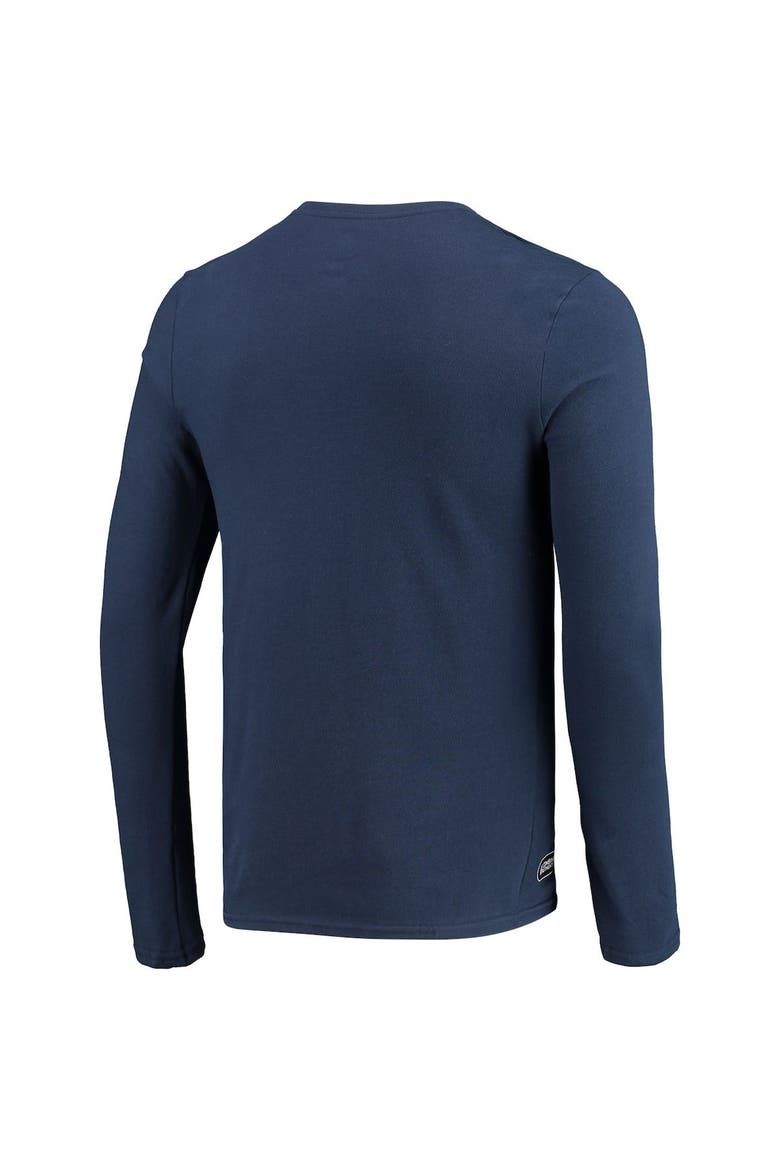 Men's New Era Navy New England Patriots Combine Authentic Split Line Long Sleeve T-Shirt, Alternate, color, Navy