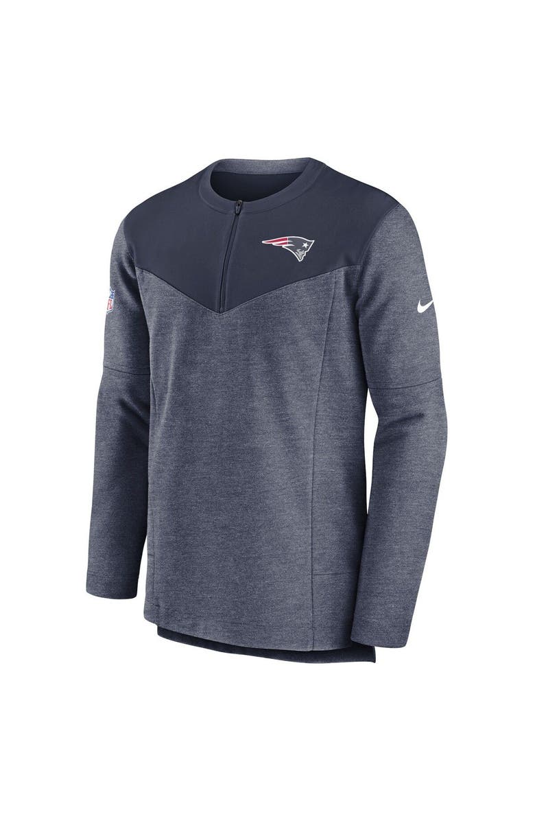 Nike Men's Nike Navy New England Patriots Sideline Lockup Performance Quarter-Zip Top, Alternate, color, Navy