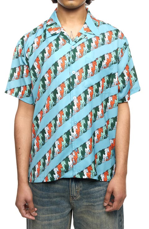 Mustang Stripe Camp Shirt