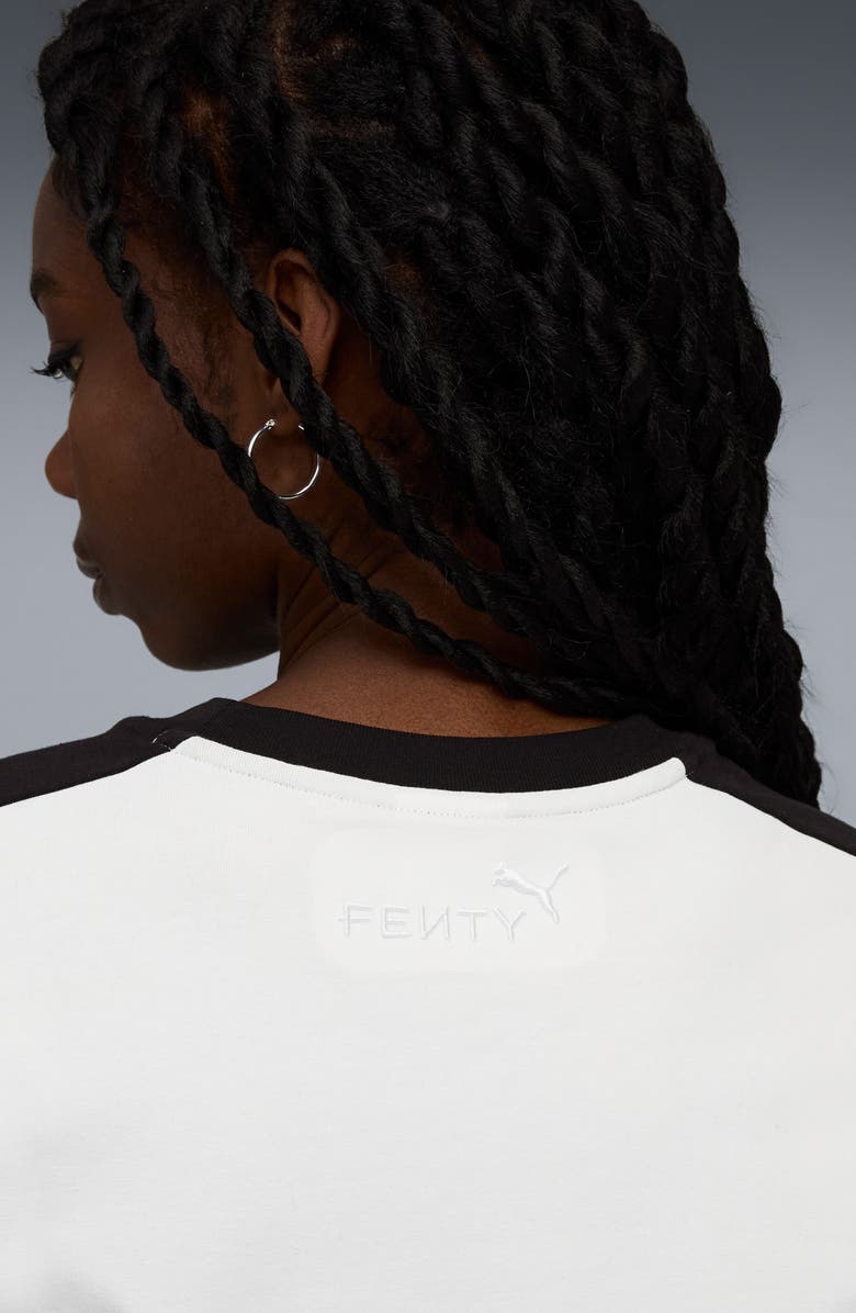 PUMA x Fenty Rhinestone Stretch Cotton Blend T-Shirt, Alternate, color, Puma White