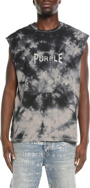 PURPLE BRAND Sleeveless Cotton Graphic T-Shirt