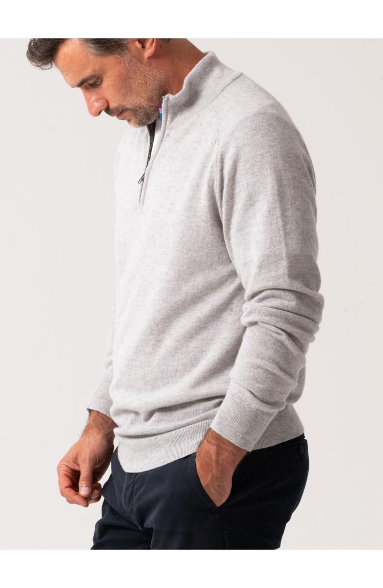 Koy Clothing Cashmere Quatre Zip Sweater, Alternate, color, Grey