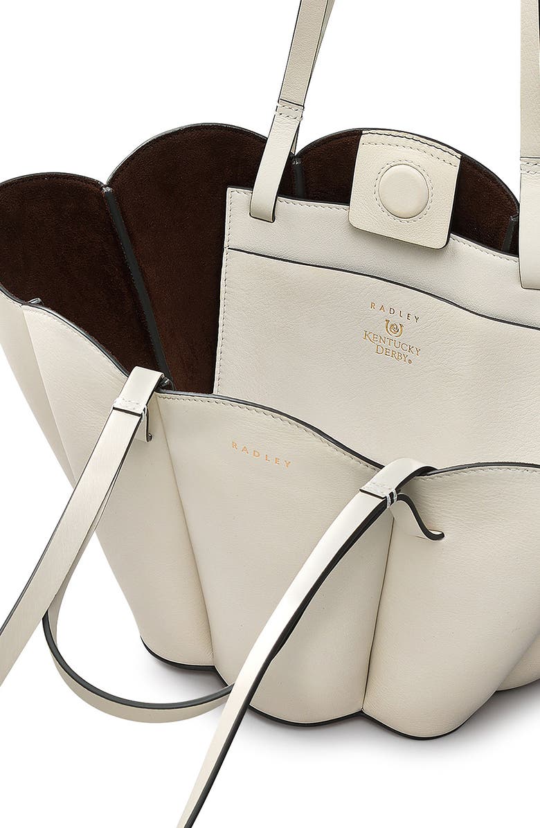 Radley x Kentucky Derby Lily Small Leather Tote, Alternate, color, Chalk