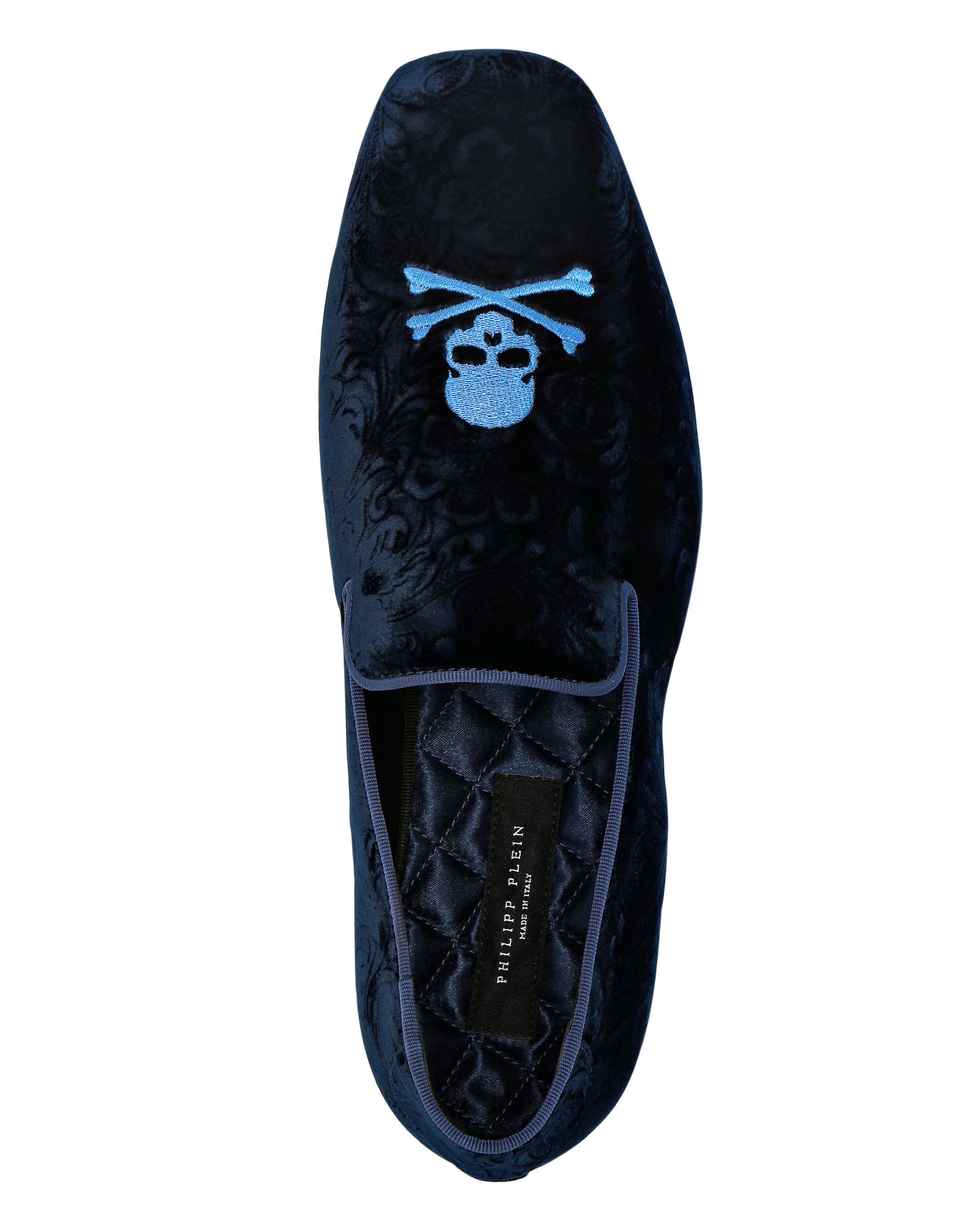 Velvet Loafers Paisley Men, Alternate, color, darkblue