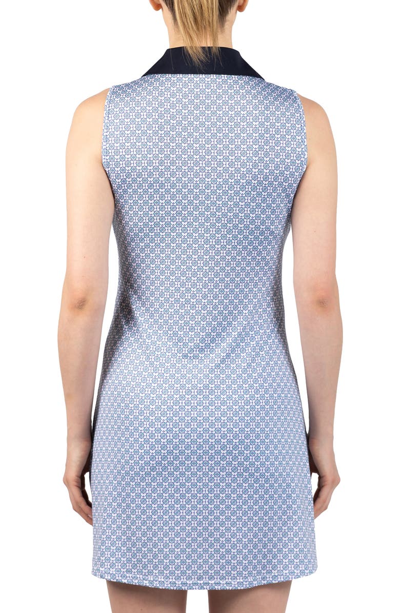 TailorByrd Geometric Print Performance Polo Dress, Alternate, color, 