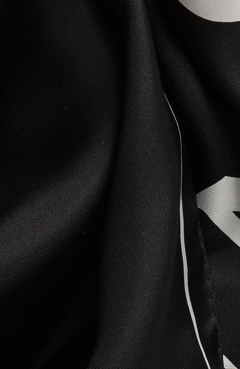 McQueen Logo Square Silk Scarf, Alternate, color,