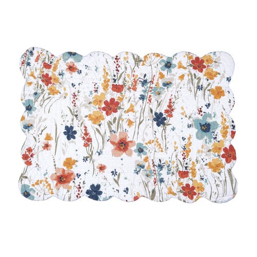 C & F Home C&f Home Sheila Wildflower Placemats Set Of 6 All Seasons Floral Flowers Watercolor, 13" X 19" In Multi