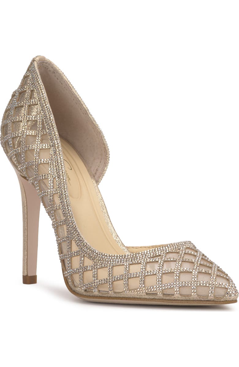 Jessica Simpson Prizma 8 Half d'Orsay Pump, Main, color, Champagne Rhinestone