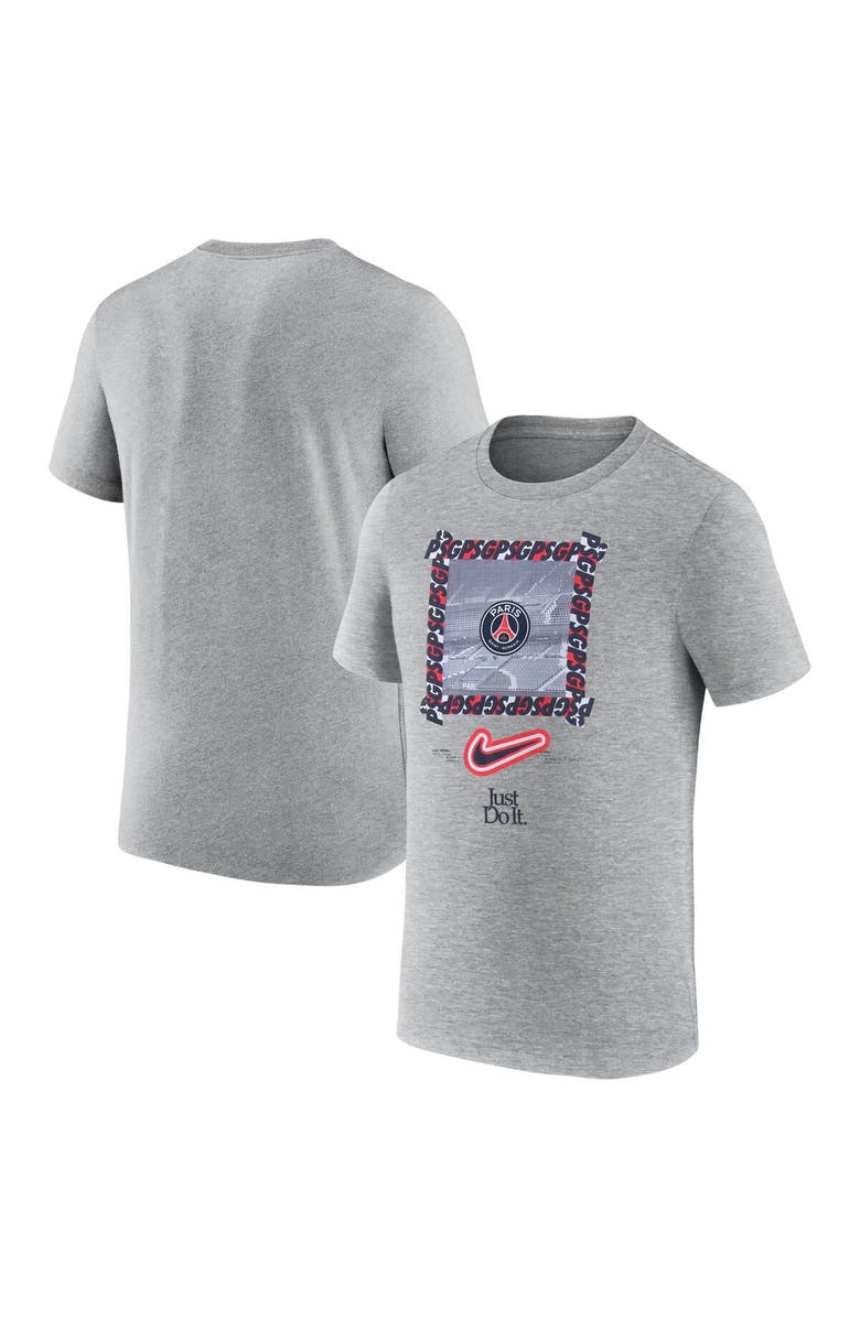 Nike Men's Nike Heather Gray Paris Saint-Germain DNA T-Shirt, Main, color, Heather Gray
