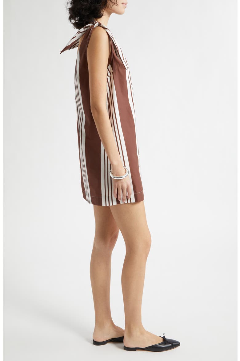 Rosie Variegated Stripe Cotton Minidress, Alternate, color, CHOC STRIPE