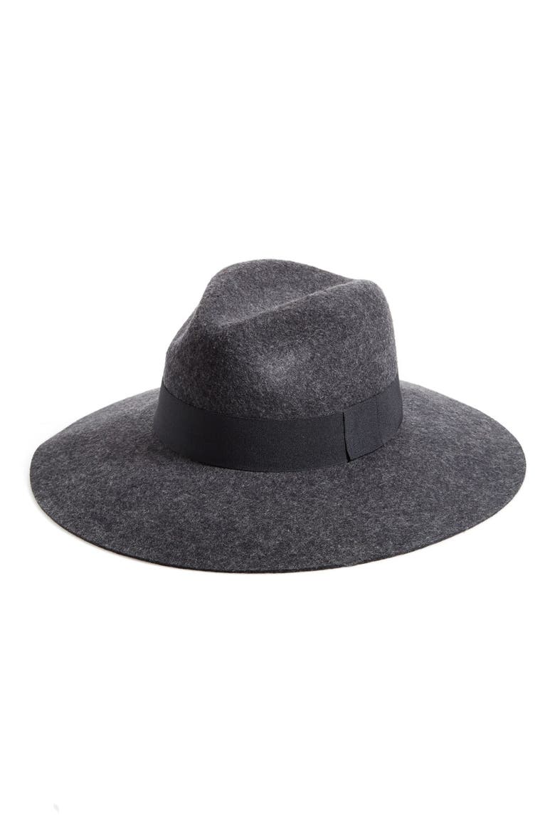 'Downtown' Wide Brim Fedora, Main, color, OXIDE