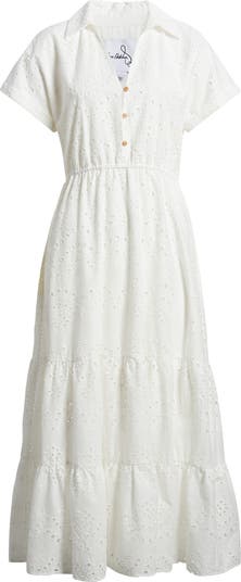 Sam Edelman Eyelet Midi Shirtdress Nordstrom