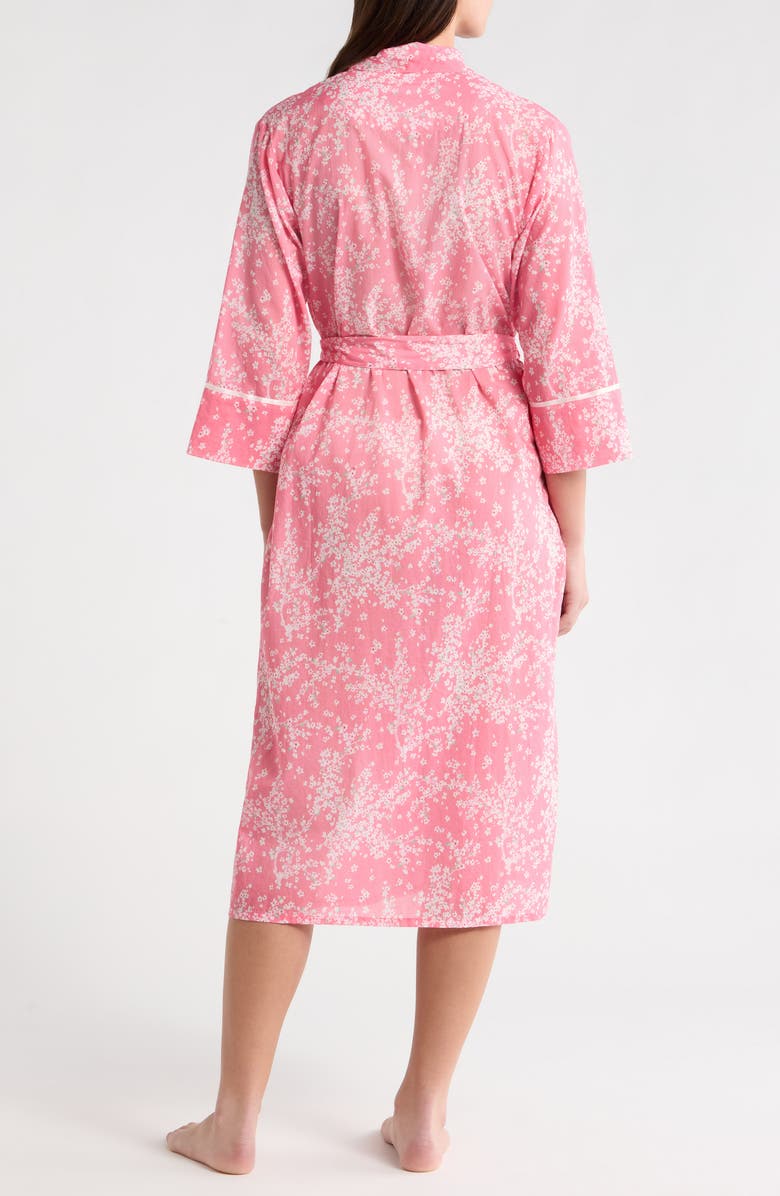 Papinelle Cheri Blossom Cotton Maxi Robe, Alternate, color, Pink Lemonade