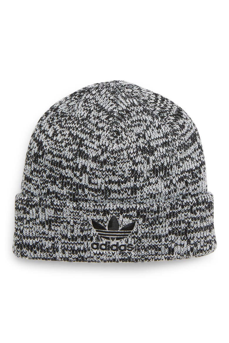 Trefoil Beanie, Main, color, BLACK/WHITE/MARL