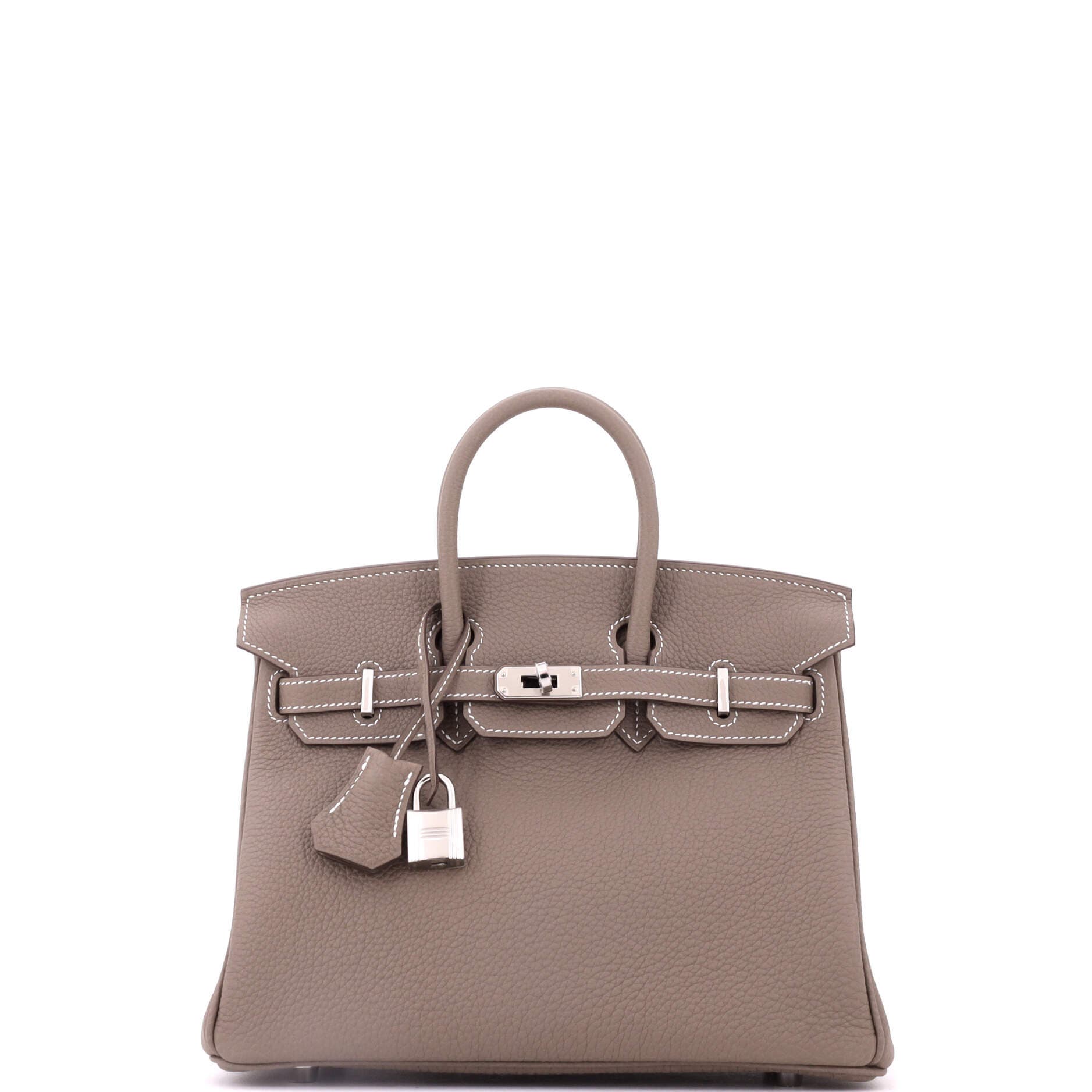 Birkin Handbag Grey Togo with Palladium Hardware 25, Main, color, Grey