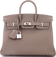 Pre-Owned Hermes Birkin Handbag Grey Togo with Palladium Hardware 25