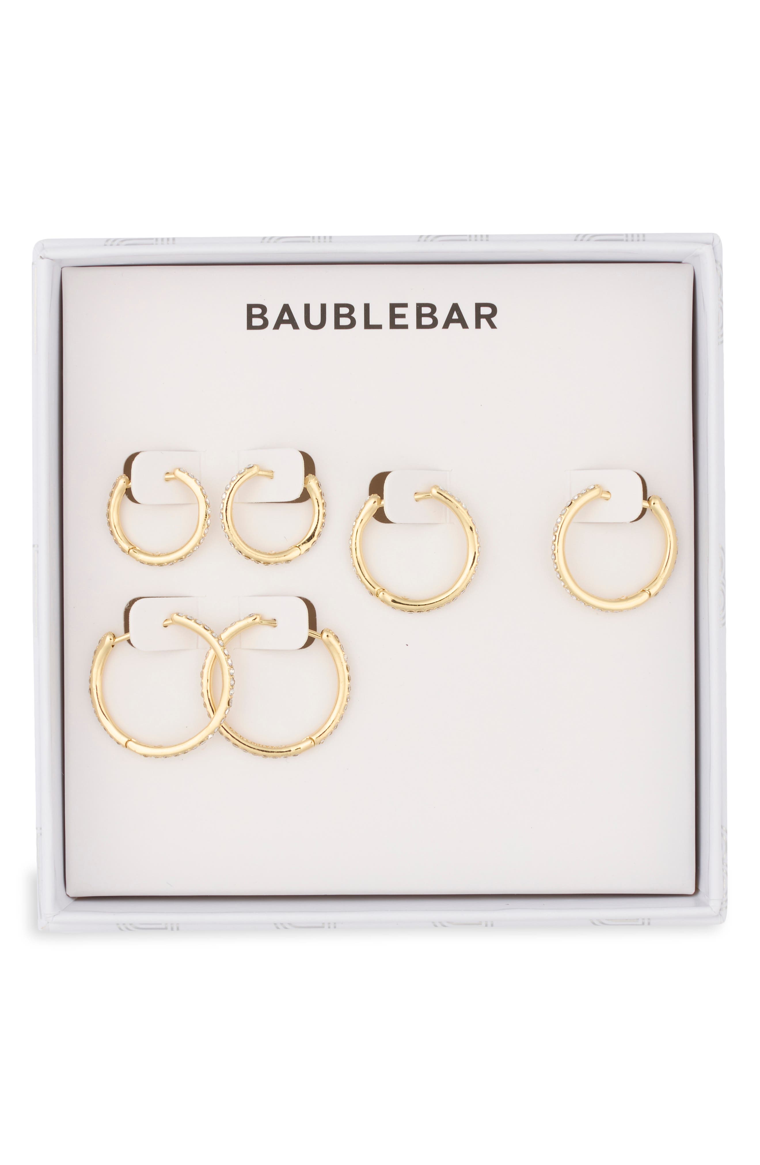 On a Loop Set of 3 Hoop Earrings